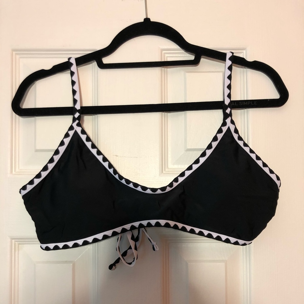 Shein Black and White Bikini Top